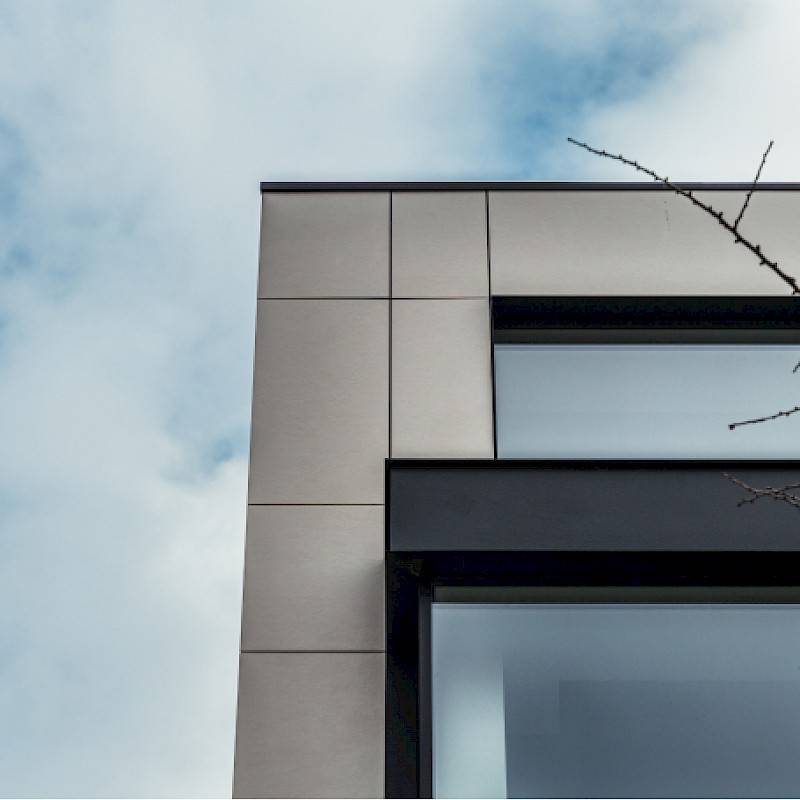 Gevelbekleding in dekton gerealiseerd door Vandenbussche